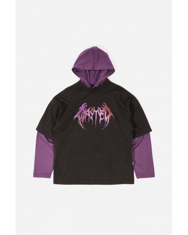 Wasted Paris - Slug Hoodie Age - Faded Black / Imperial Purple