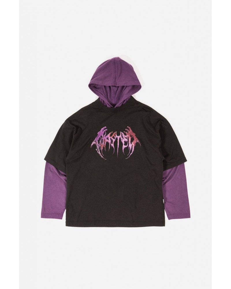 Wasted Paris - Slug Hoodie Age - Faded Black / Imperial Purple