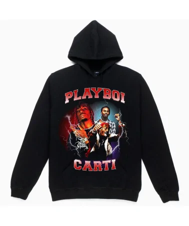 Block Custom - Plaiboi Carti Storm Hoodie - Black | blockshops