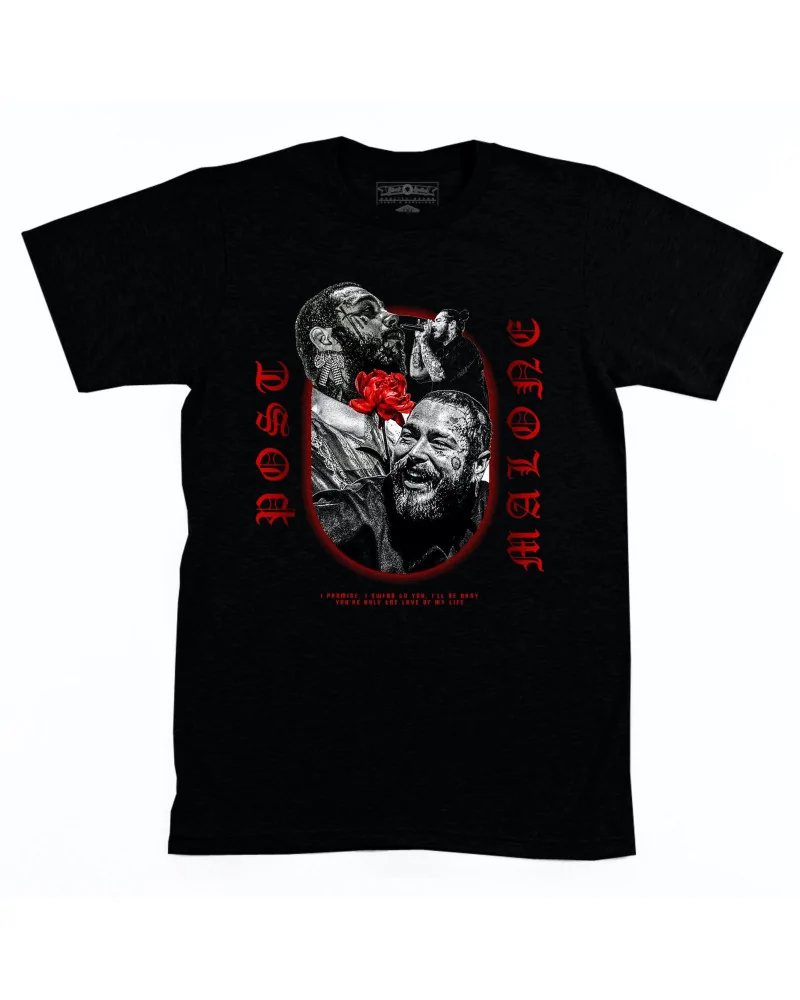 Block Custom - Post Malone Roses Tee - Black | blockshops