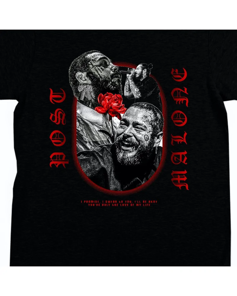 Block Custom - Post Malone Roses Tee - Black | blockshops