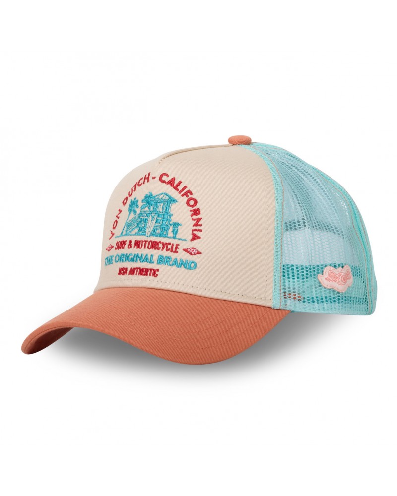 Von Dutch - SURF02 Trucker Cap - Orange/Teal