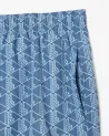 Lacoste - Mid-Length Swim Shorts With Monogram Print - Blue | block...
