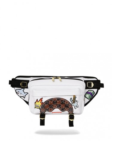 Sprayground - Paris Patch Crossbody Bag - White