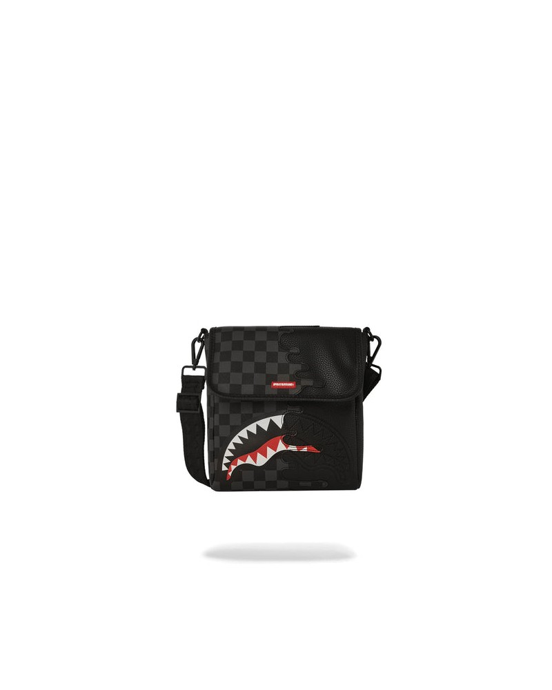 Sprayground - Unfinished Shark Messenger Sling Bag - Black