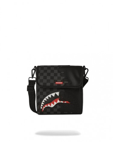 Sprayground - Unfinished Shark Messenger Sling Bag - Black