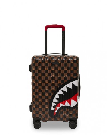 Sprayground - Peeking Character Check Carry On Luggage - Brown