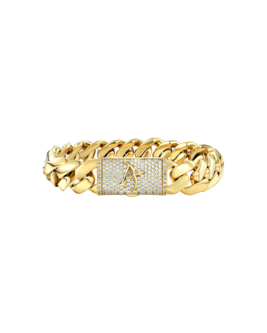 APORRO BRAND - 12mm Solid Miami Cuban Bracelet - Gold