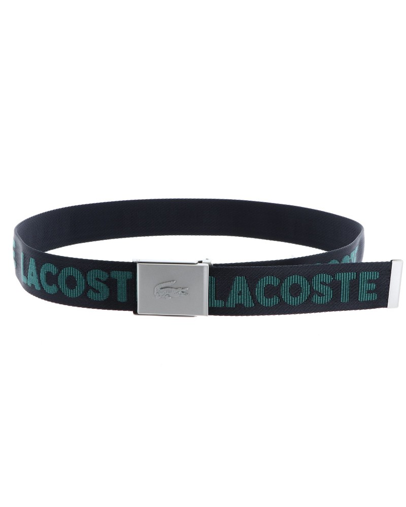 Lacoste - Jacquard Webbing Belt - Black / Green