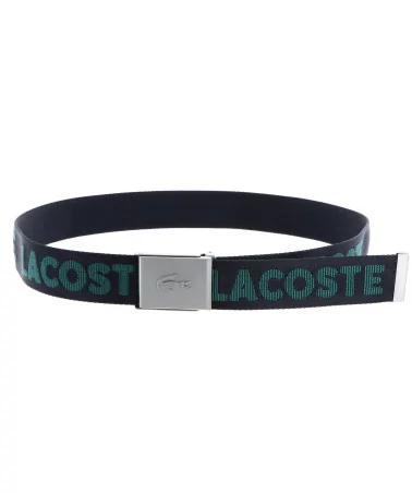 Lacoste - Jacquard Webbing Belt - Black / Green