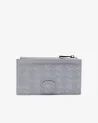 Lacoste - Zip Credit Card Holder in Leather - Grey