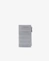 Lacoste - Zip Credit Card Holder in Leather - Grey | blockshops
