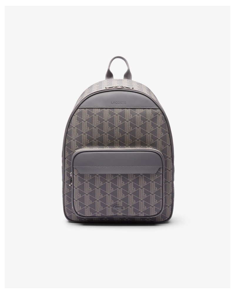 Lacoste - Blend Backpack Monogram Canvas - Grey