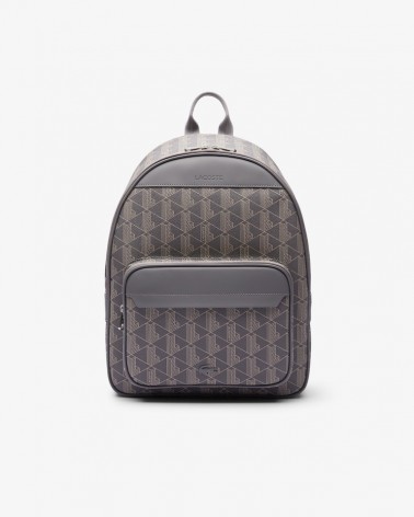 Lacoste - Blend Backpack Monogram Canvas - Grey