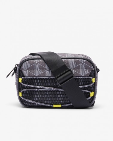 Lacoste - Mesh Monogram Reporter Bag - Black