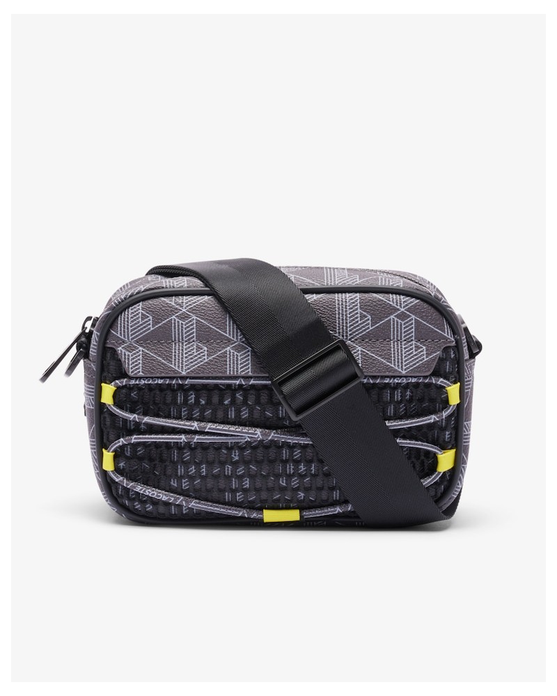 Lacoste - Mesh Monogram Reporter Bag - Black