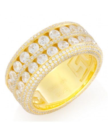 King Ice - Complex Eternity Ring - Gold