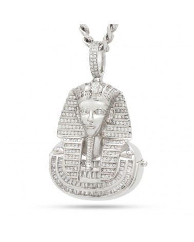 King Ice - King Tut Stash Necklace - White gold