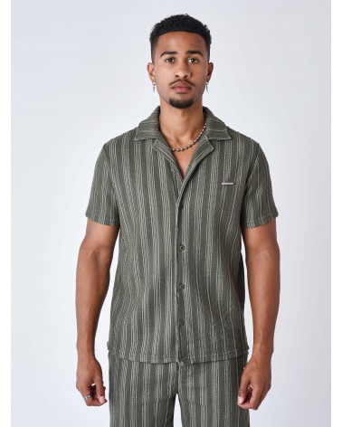 Project X Paris - Casual Knit Shirt  - Olive