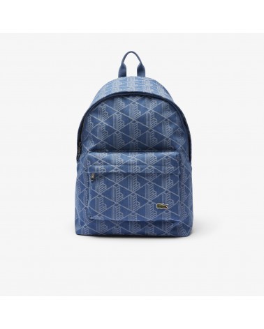 Lacoste - Monogram Jacquard Neocroc Backpack - Denim Blue