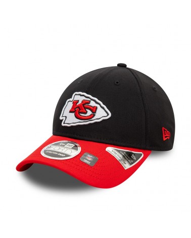 New Era - Kansas City Chiefs NFL Black 9FORTY Stretch Snap Adjustable Cap - Black