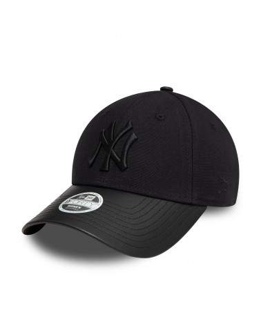 New Era - New York Yankees Womens PU Visor Black 9FORTY Adjustable Cap - Black