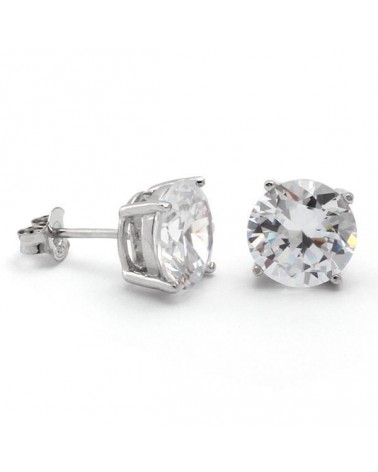 King Ice - Brillant-Cut Stud Earrings - White gold