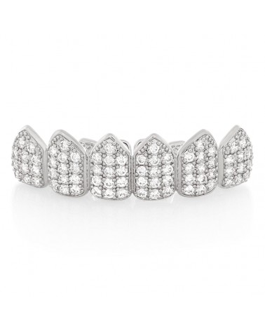 King Ice - Iced Studded Grilz - Bottom - White Gold