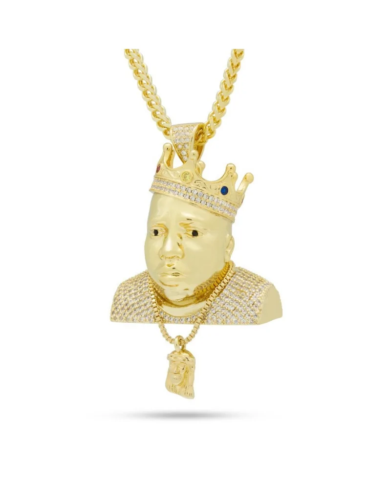 King Ice - Notorious B.I.G. x King Ice - Big Poppa Necklace - 14k G...