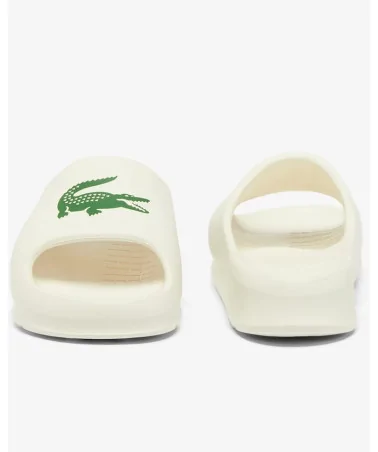 Lacoste - Serve Slide 2.0 Logo - Off White/Green | blockshops
