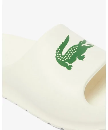 Lacoste - Serve Slide 2.0 Logo - Off White/Green | blockshops