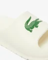 Lacoste - Serve Slide 2.0 Logo - Off White/Green | blockshops