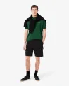 Lacoste - Cotton fleece cargo shorts -  Black