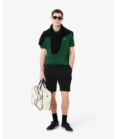Lacoste - Cotton fleece cargo shorts - Black | blockshops