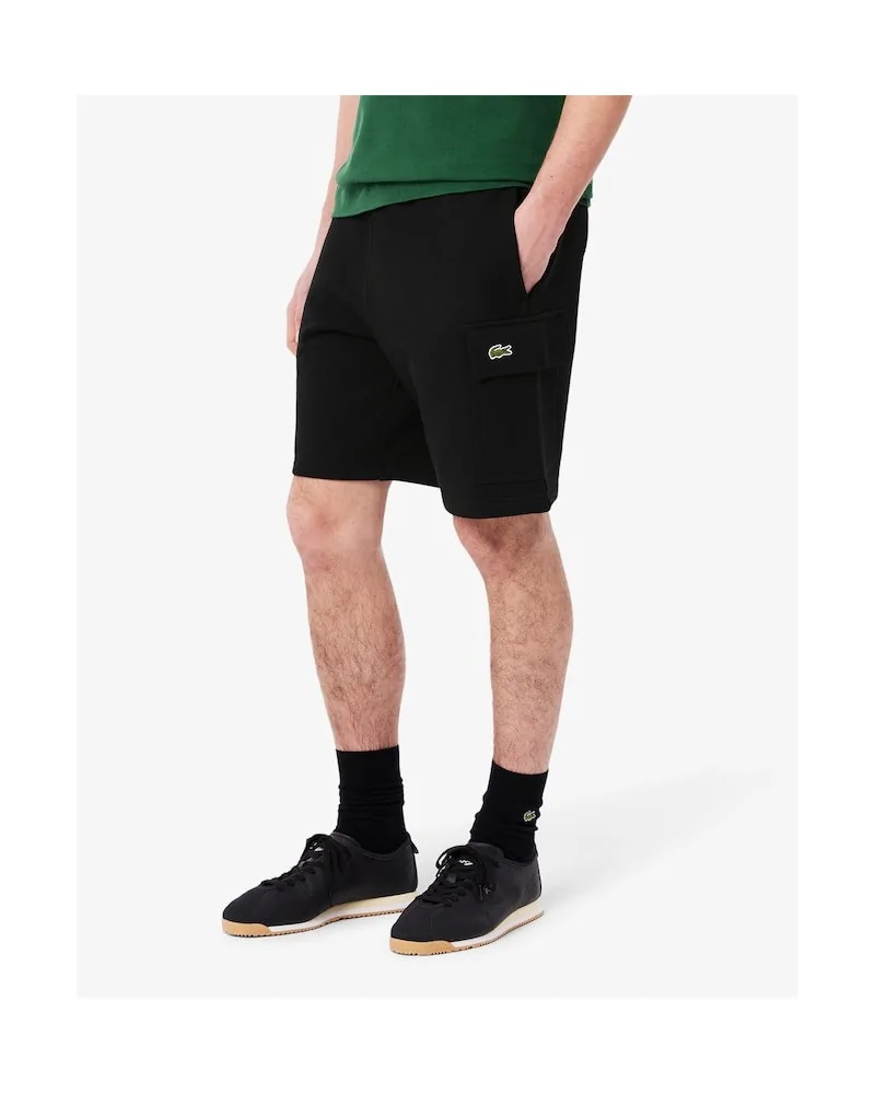 Lacoste - Cotton fleece cargo shorts - Black | blockshops
