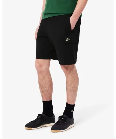 Lacoste - Cotton fleece cargo shorts - Black | blockshops