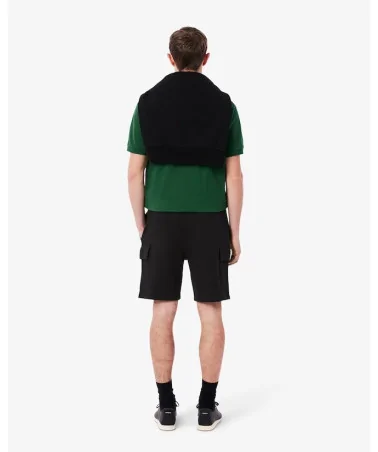 Lacoste - Cotton fleece cargo shorts - Black | blockshops