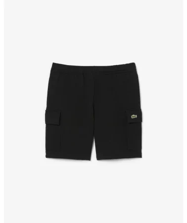 Lacoste - Cotton fleece cargo shorts - Black | blockshops