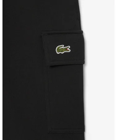 Lacoste - Cotton fleece cargo shorts - Black | blockshops