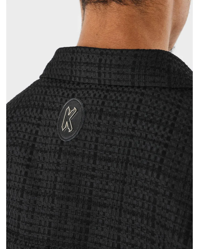 Project X Paris - Kalash Colab Jute Fabric Over Shirt - Black | blo...