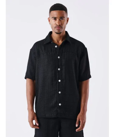 Project X Paris - Kalash Colab Jute Fabric short-sleeved shirt - Bl...