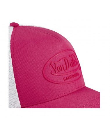 Von Dutch - Rubber Logo Fluo Trucker Cap - Pink