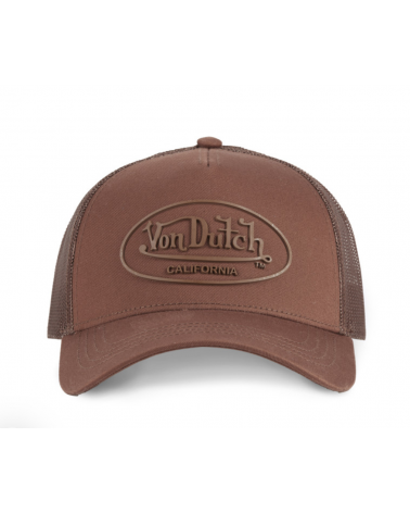 Von Dutch - Rubber Logo Trucker Cap - Brown