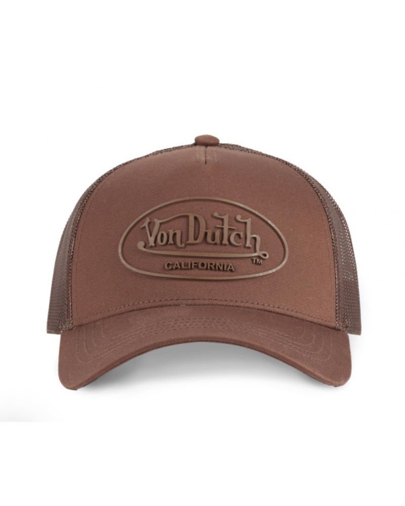 Von Dutch - Rubber Logo Trucker Cap - Brown
