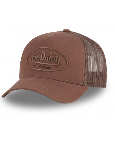 Von Dutch - Rubber Logo Trucker Cap - Brown