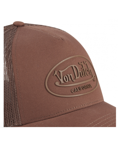 Von Dutch - Rubber Logo Trucker Cap - Brown