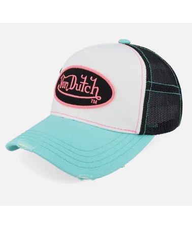 Von Dutch - LOF Trucker Cap - White / Turquoise