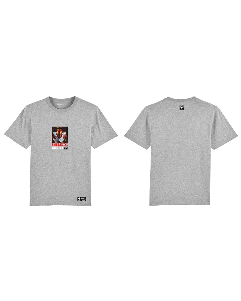 Block Limited - Sneakass Addict Tshirt - Heather Grey | blockshops