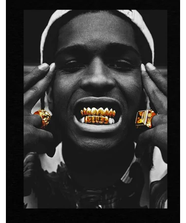 Block Custom - Asap Rocky Goldie Tee - Black | blockshops