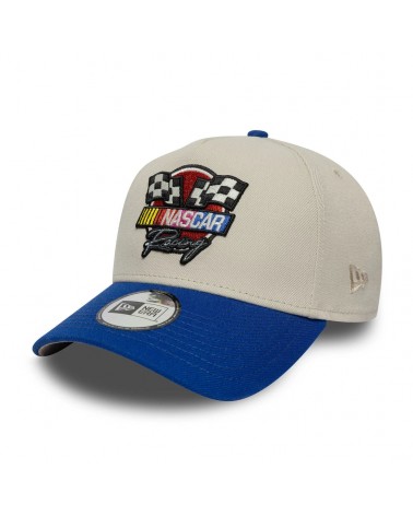 New Era - Nascar Classics Flag 9FORTY E-Frame Cap - Beig/Blue
